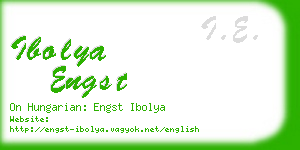 ibolya engst business card